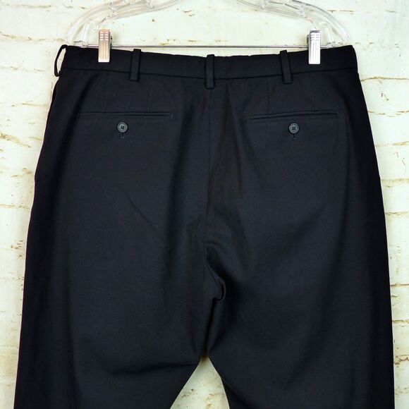 Uniqlo Pants Mens L 33-36 Navy Ezy Ankle Length Wool-Like Trouser Peppy 45149 - Picture 7 of 12